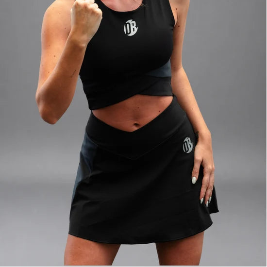 Women's Drybreak Classic Black Skirt - Padelspeed - UK padel and racket sports shop ()