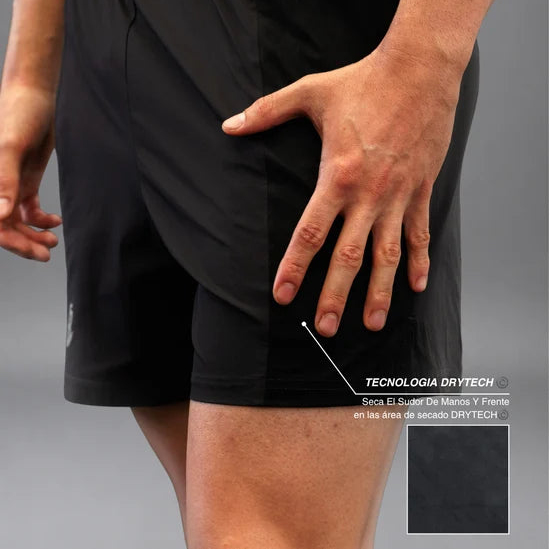 Men's Drybreak Black Shorts (Left) - Padelspeed - UK padel and racket sports shop ()