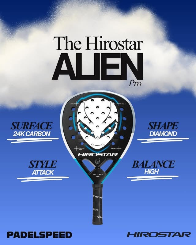 Padel Racket Hirostar Alien Pro by Tolito Aguirre (2026) - Padelspeed - UK padel and racket sports shop (Sports and outdoors, Paddle tennis)