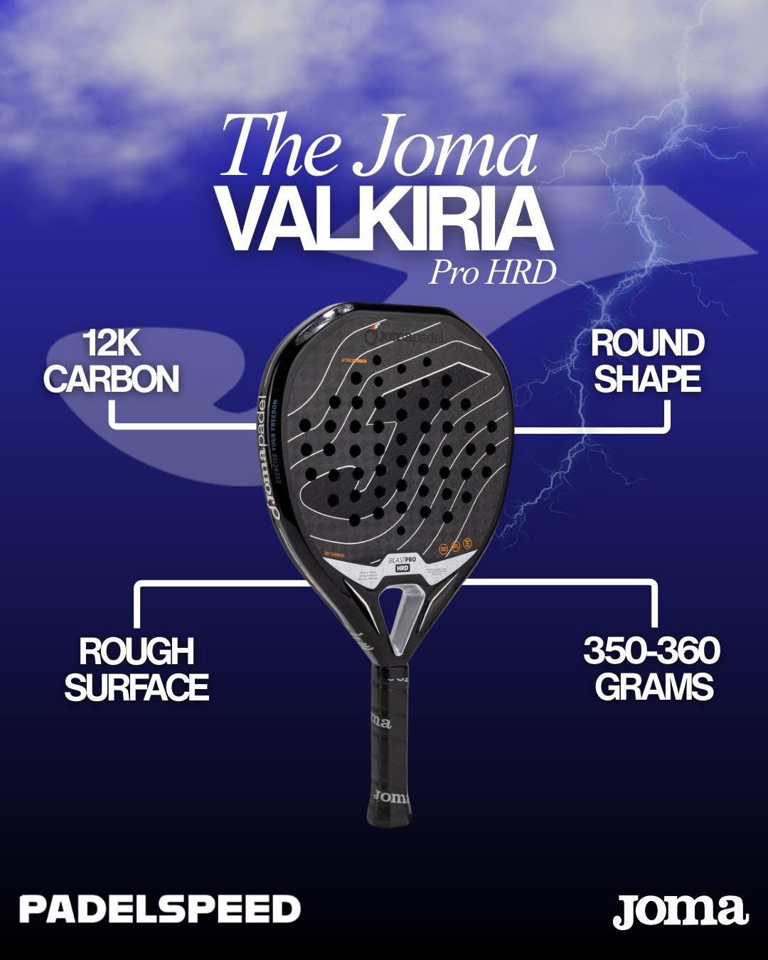 Pala de Pádel Joma Valkiria Pro HRD (2026)