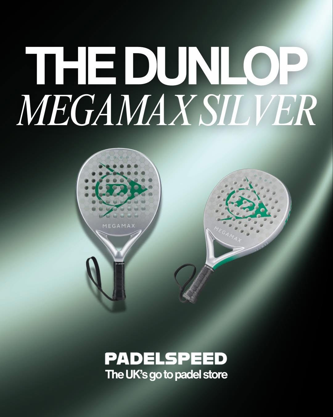 Padel Racket Dunlop Megamax Silver - Padelspeed - UK padel and racket sports shop (Sports and outdoors, Paddle tennis)