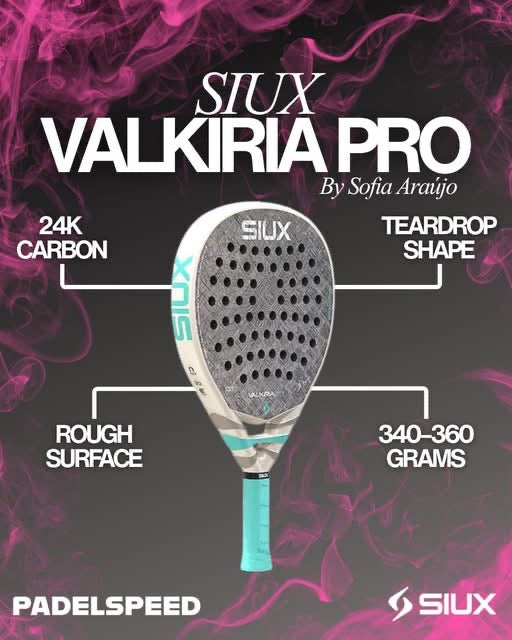 Padel Racket Siux Valkiria Pro by Sofia Araújo (2026) - Padelspeed - UK padel and racket sports shop (Sports and outdoors, Paddle tennis)