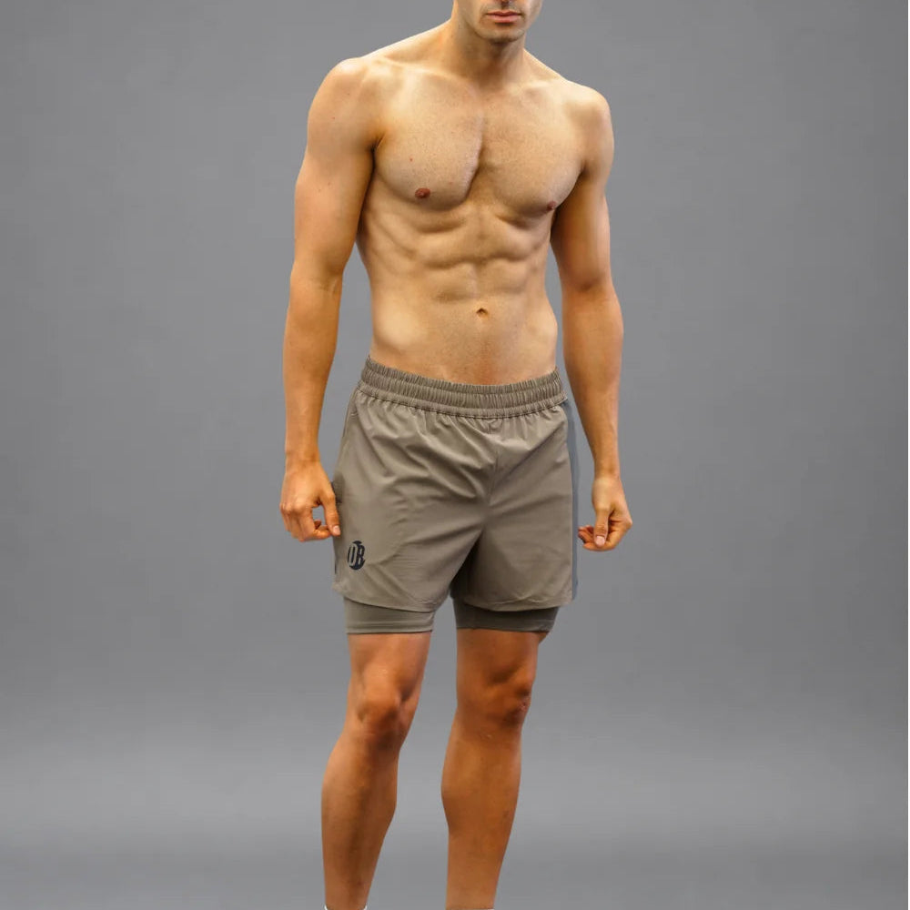 Men's Drybreak Advanced Coffee Shorts (Left) - Padelspeed - UK padel and racket sports shop ()