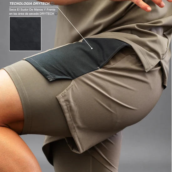 Men's Drybreak Advanced Coffee Shorts (Left) - Padelspeed - UK padel and racket sports shop ()