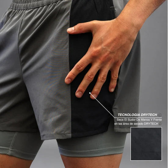 Men's Drybreak Advanced Stone Shorts (Left) - Padelspeed - UK padel and racket sports shop ()