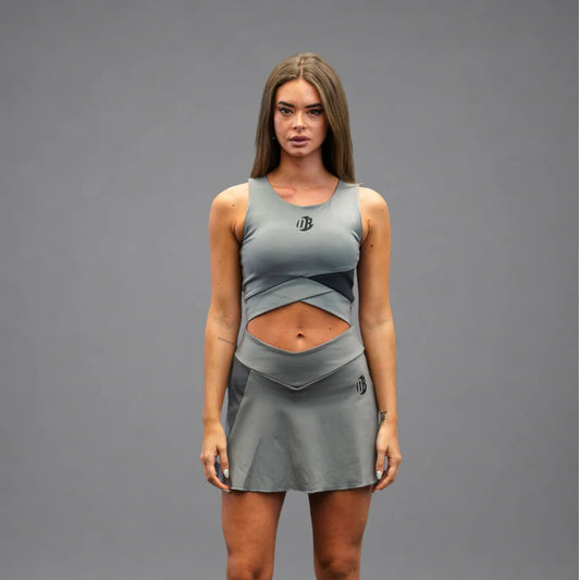 Women's Drybreak Advanced Grey Skirt - Padelspeed - UK padel and racket sports shop ()