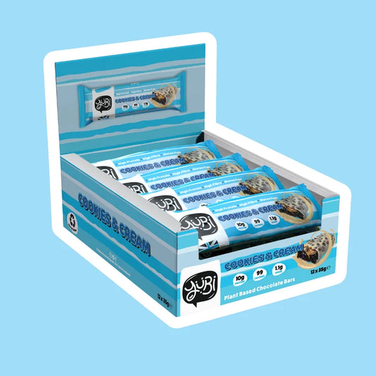 Box of 12 Protein Bars YuBi (Cookies & Cream) - Padelspeed - UK padel and racket sports shop ()