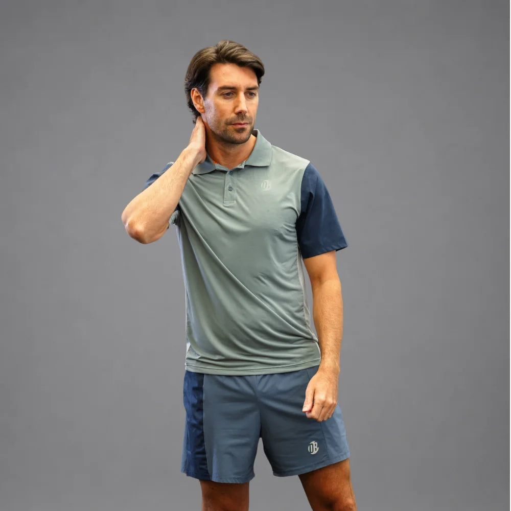 Men's Drybreak Blue Polo - Padelspeed - UK padel and racket sports shop ()