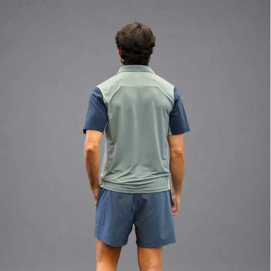 Men's Drybreak Blue Polo - Padelspeed - UK padel and racket sports shop ()