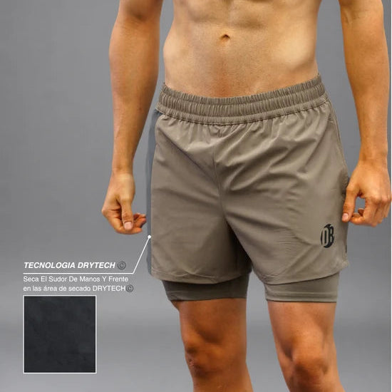 Men's Drybreak Advanced Coffee Shorts (Right) - Padelspeed - UK padel and racket sports shop ()