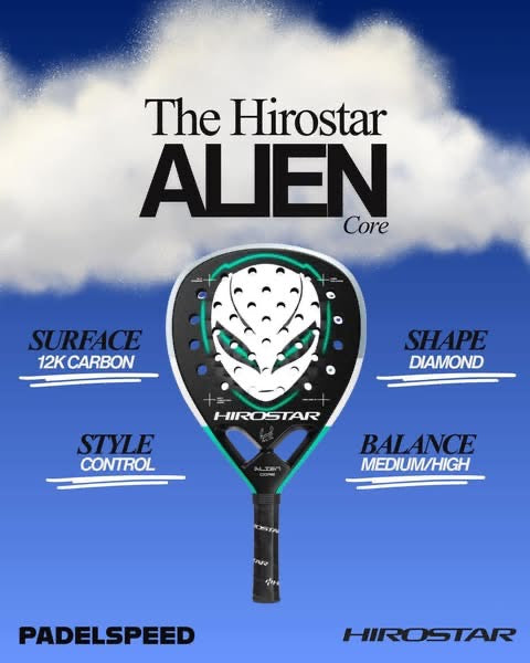 Padel Racket Hirostar Alien Core by Tolito Aguirre (2026) - Padelspeed - UK padel and racket sports shop (Sports and outdoors, Paddle tennis)