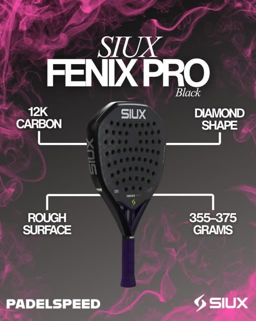 Padel Racket Siux Fenix Pro Black (2026) - Padelspeed - UK padel and racket sports shop (Sports and outdoors, Paddle tennis)