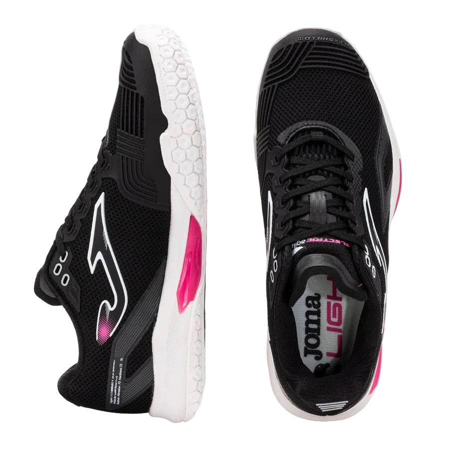 Women's Joma Electric Hard Court Tennis Shoes (Black) - Padelspeed - UK padel and racket sports shop (Shoes and accessories, Shoes)