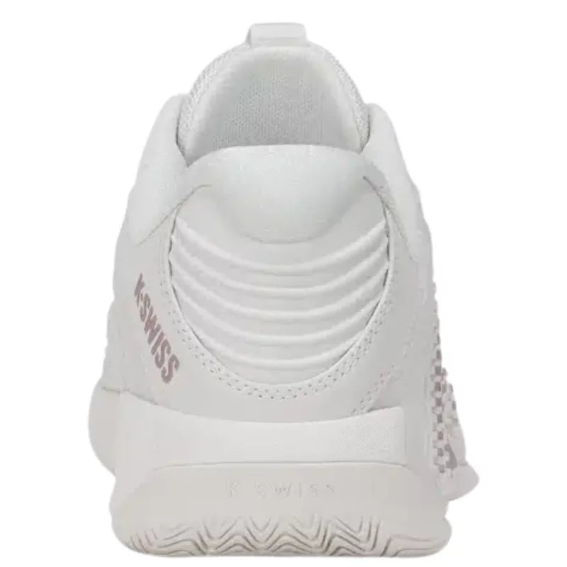 Women's Tennis Shoes K-Swiss Hypercourt Express 3 (White/Rose Gold) - Padelspeed - UK padel and racket sports shop (Shoes and accessories, Shoes)