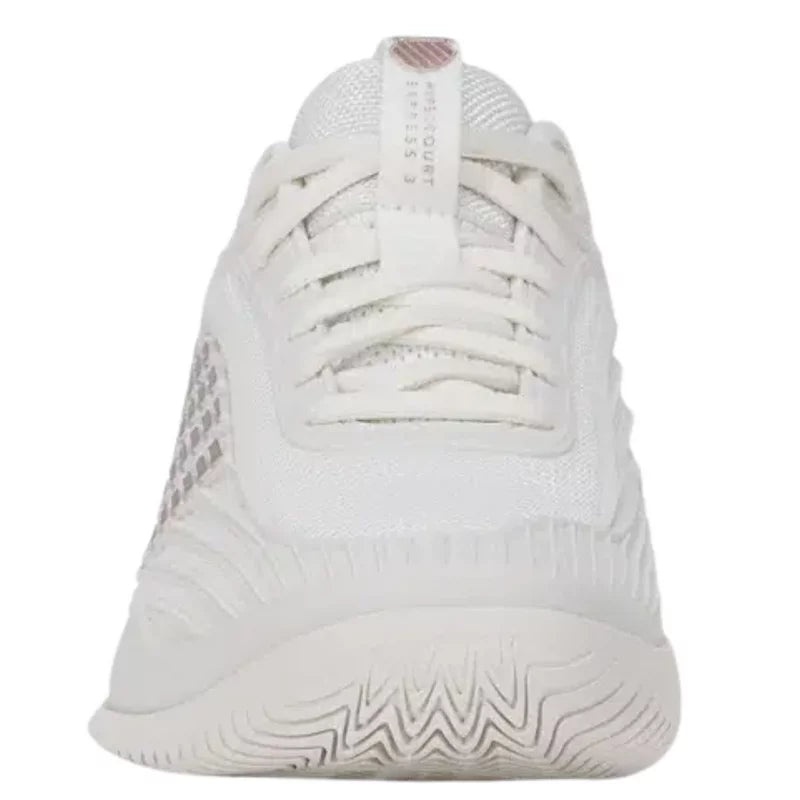 Women's Tennis Shoes K-Swiss Hypercourt Express 3 (White/Rose Gold) - Padelspeed - UK padel and racket sports shop (Shoes and accessories, Shoes)
