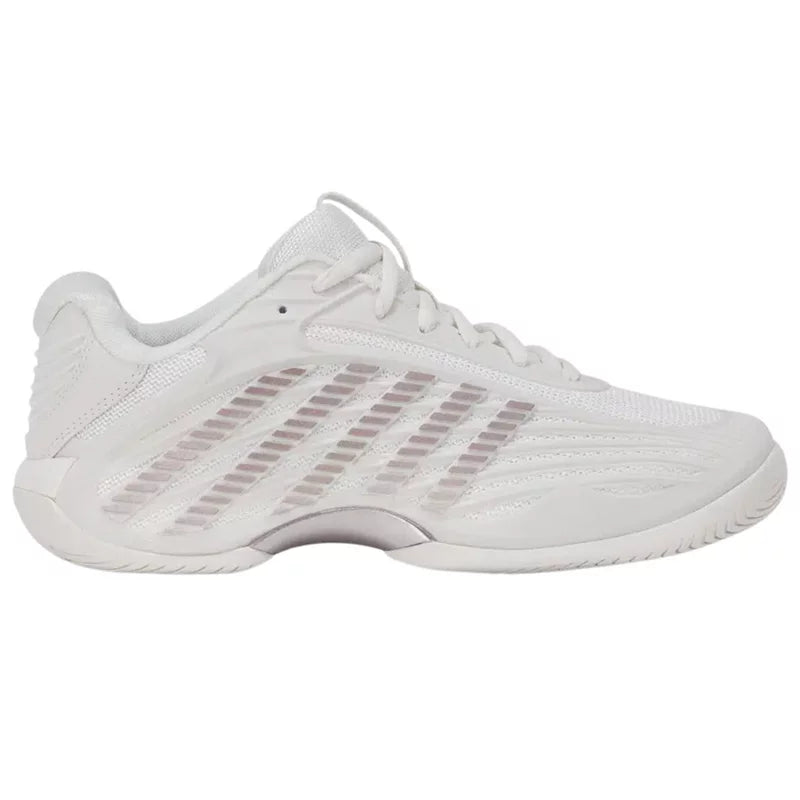 Women's Tennis Shoes K-Swiss Hypercourt Express 3 (White/Rose Gold) - Padelspeed - UK padel and racket sports shop (Shoes and accessories, Shoes)