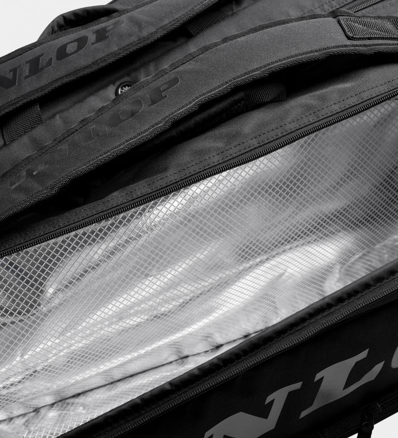 Racket Bag Dunlop 8-Racket Team (Black) - Padelspeed - UK padel and racket sports shop (Sports & Outdoors)