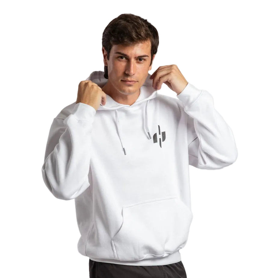 Men's Hirostar Street Padel Hoodie (White) - Padelspeed - UK padel and racket sports shop (Sports and outdoors, Sports clothing)