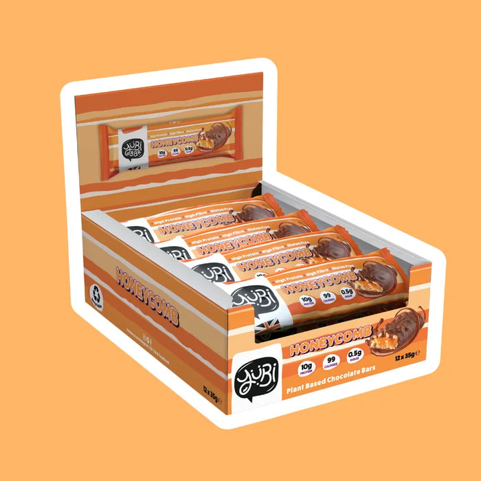 Box of 12 Protein Bars YuBi (Honeycomb) - Padelspeed - UK padel and racket sports shop ()
