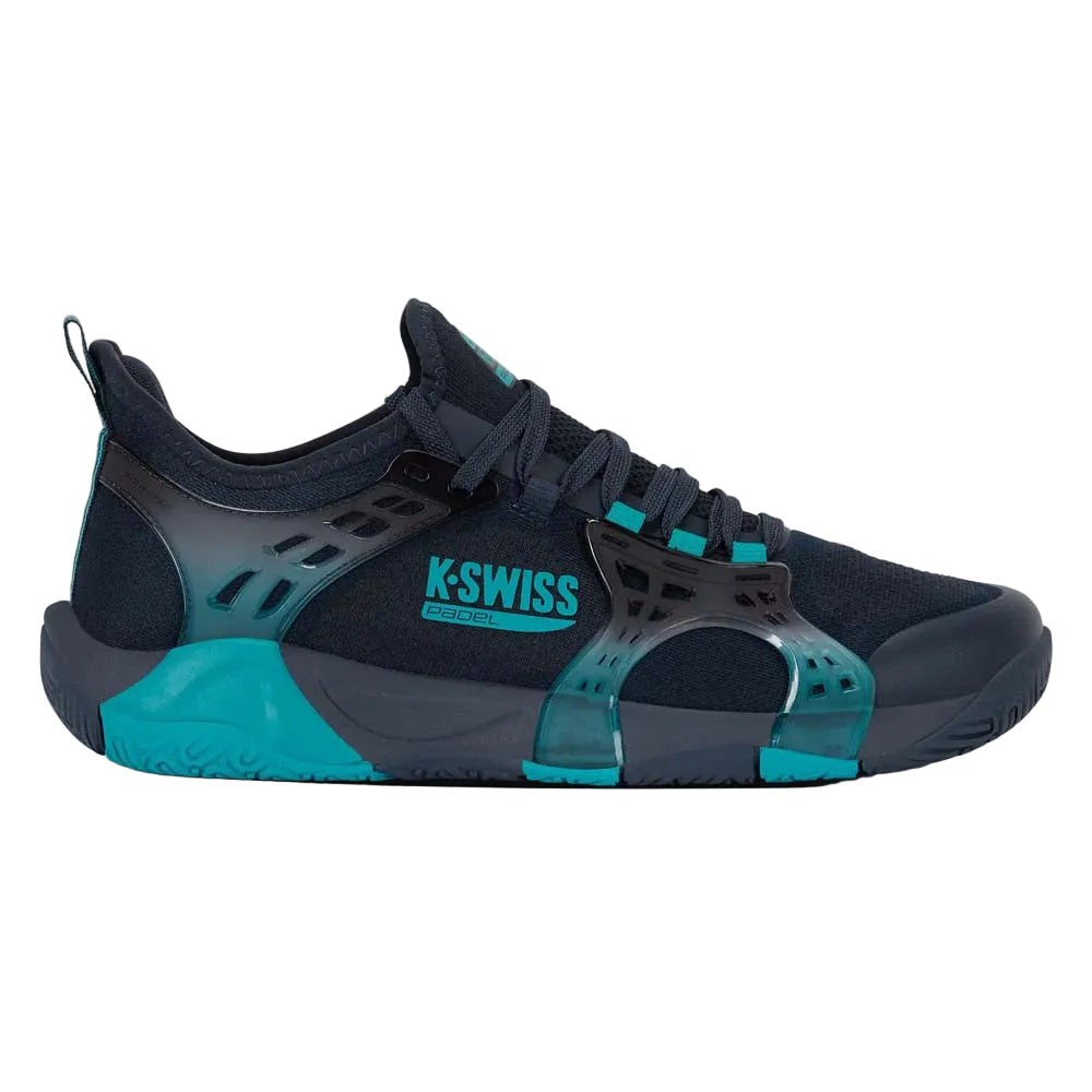 Men's Padel Shoes K-Swiss K-Frame (Carbon/Baltic) - Padelspeed - UK padel and racket sports shop (Shoes and accessories, Shoes)