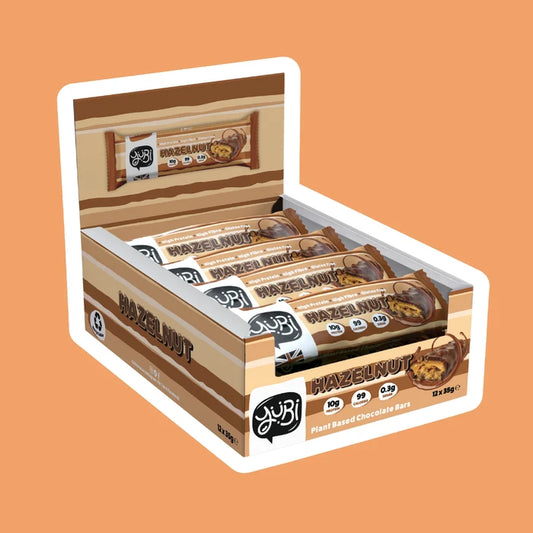 Box of 12 Protein Bars YuBi (Hazelnut) - Padelspeed - UK padel and racket sports shop ()